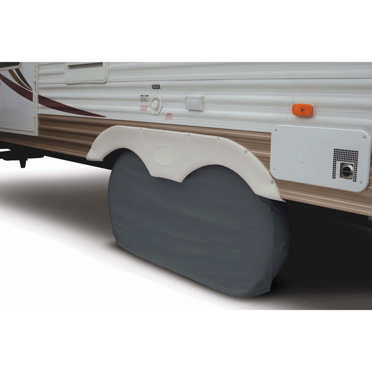 Classic Accessories 80-211 Xl Dual Axle Wheel Cover - Fits 30" To 33", White - 80-211