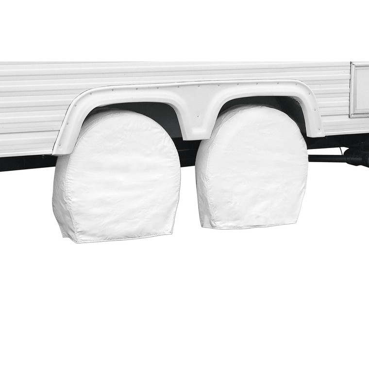 Classic Accessories 76230 Rv Tire Wheel Covers - Snow White, 24" To 26.5" - 76230