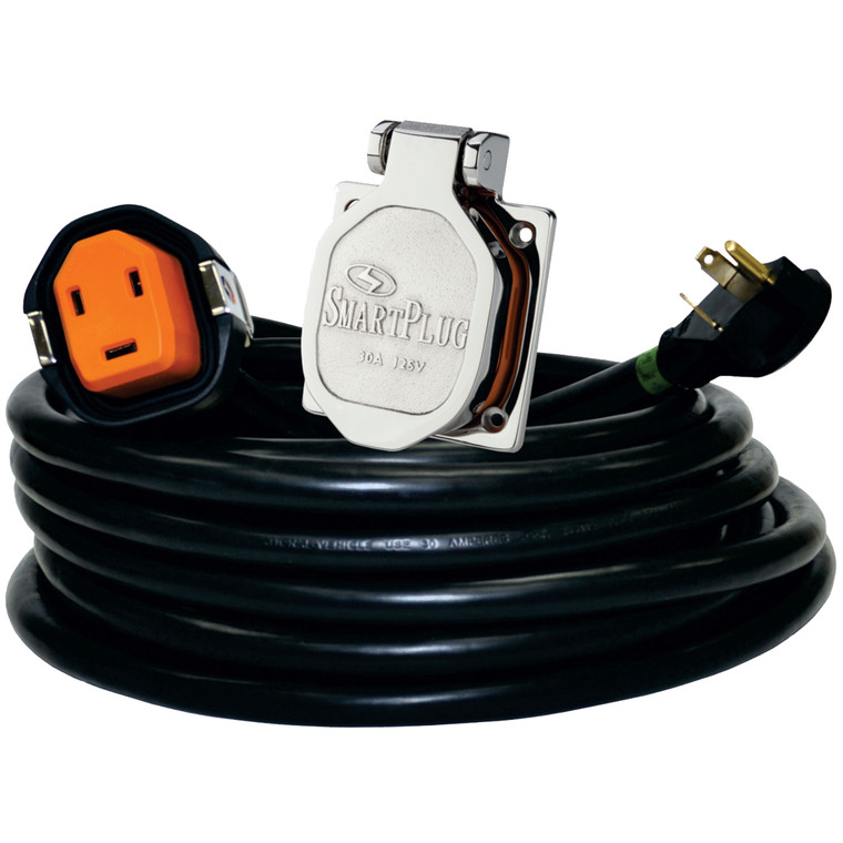 Smartplug R3030bm30nt Rv Power Cord With 30 Amp Stainless Steel Inlet - 30' Length - R3030BM30NT