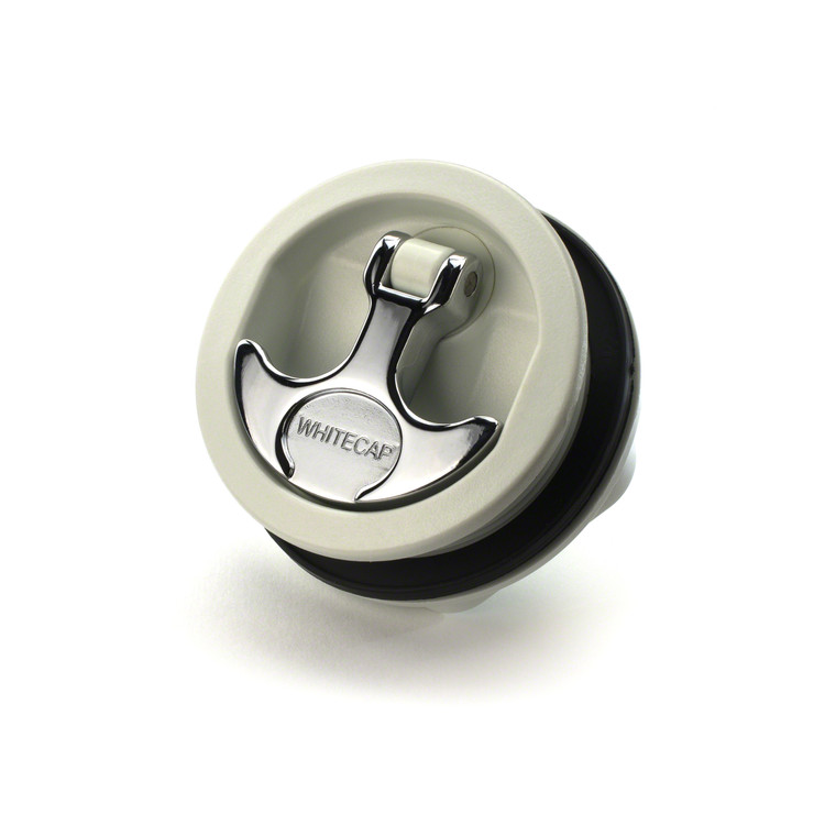 Whitecap S-0226wc T-handle Latch With Keyed Lock - White - S-0226WC