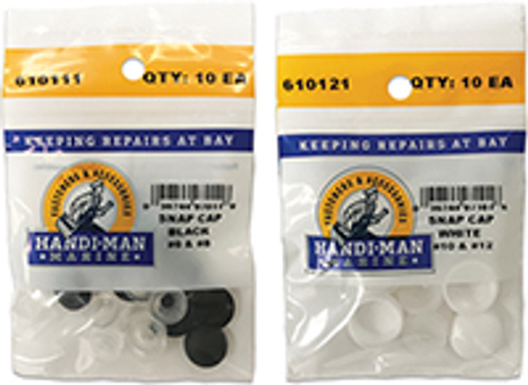 Handi-man Marine - Snap Button Cap Wht #10x12 - 610121 Handi-man Marine - Snap Button Cap Wht #10x12 - 610121