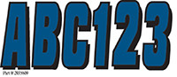 Hardline - Letter / Number Set - Chrome & Black - CHBLK320