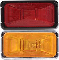 Optronics - Clearance Light W/ Chrome Base - Amber - MC91AS