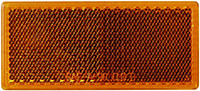 Optronics - Rectangle Reflector - Amber (2) - RE10AK