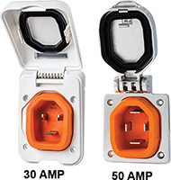 Smartplug Systems - 50 Amp - Non Met Inlet - White Cover - BM50PW