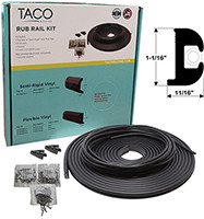 Taco Metals - Rubrail Kit Bk/blk 1-7/8x50 - V11-2423BBK50-2