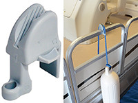 T-h Marine - Pontoon Adjust Fender Clip - Gray (2) - PFAC-1-DP