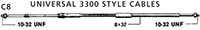 Uflex Usa - C8 Universal Control Cable - 20 Ft - C8X20