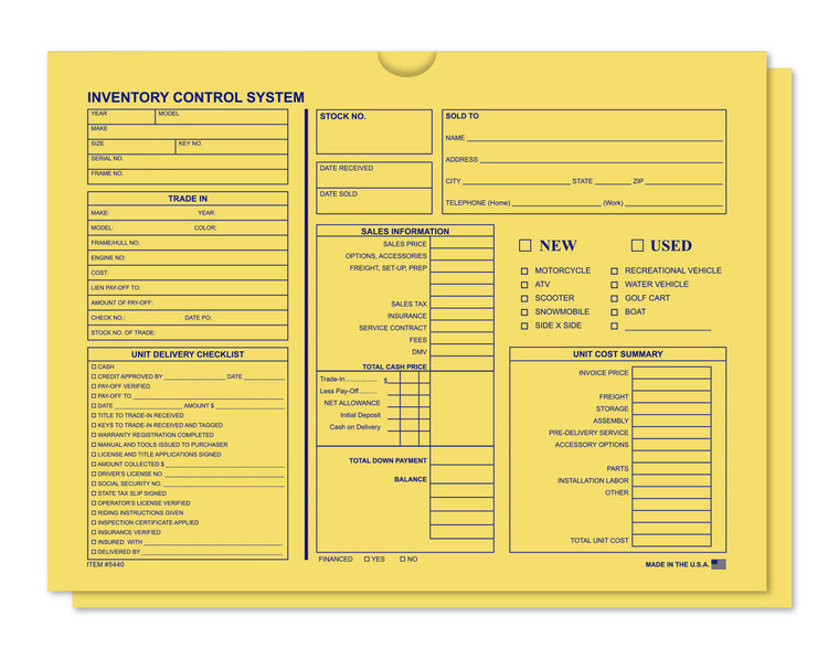 Asp Products - Boat Inventory Jacket (5440)