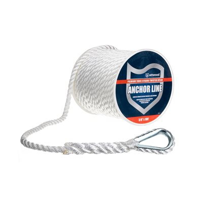 Attwood - 3/8x100 Twisted 3 Strand  (11734-1)