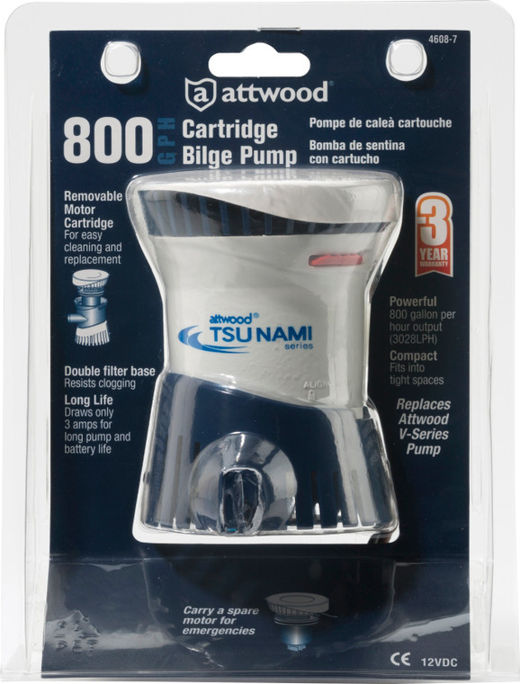 Attwood - 800 Cartridge Bilge Pump  (4608-7) Attwood - 800 Cartridge Bilge Pump  (4608-7)