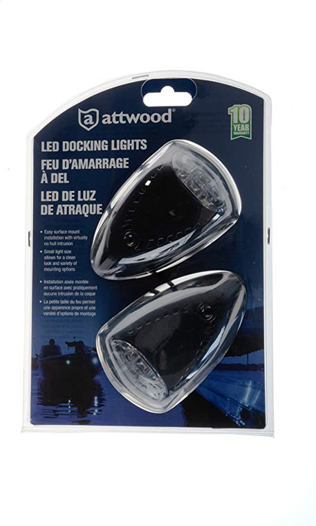 Attwood - Led Sm Dock Lt Blk Powder (6523bk7)