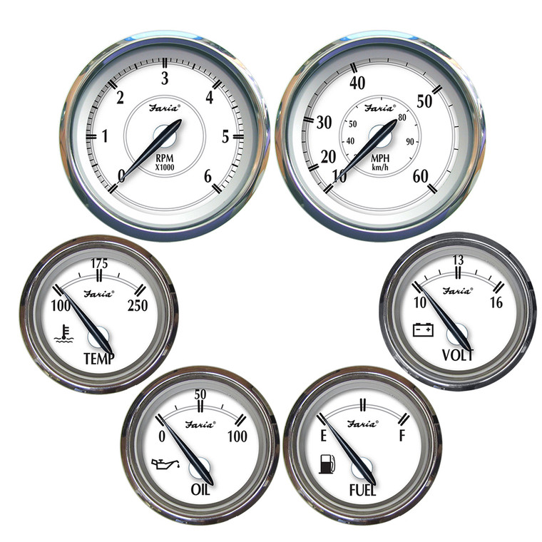 Faria - Set Inbd Tach Fuel Vlt H20 Oil (ktf0200)