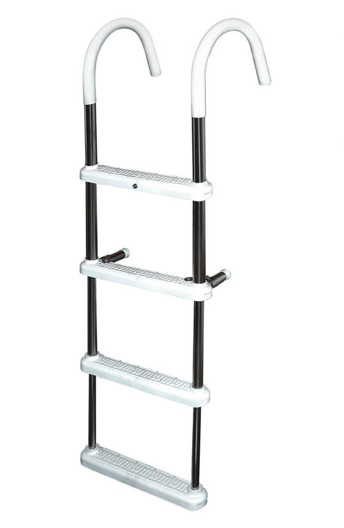 Jif Marine - 4-step Gunwale 11" Hook Ladder Stainless Steel (dmt4-11)