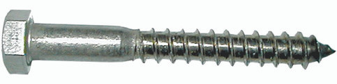 Marine Fasteners - 1/4 X 1-1/2 Stainless Steel Hex  Lag Screw (025n0150hlss1262)