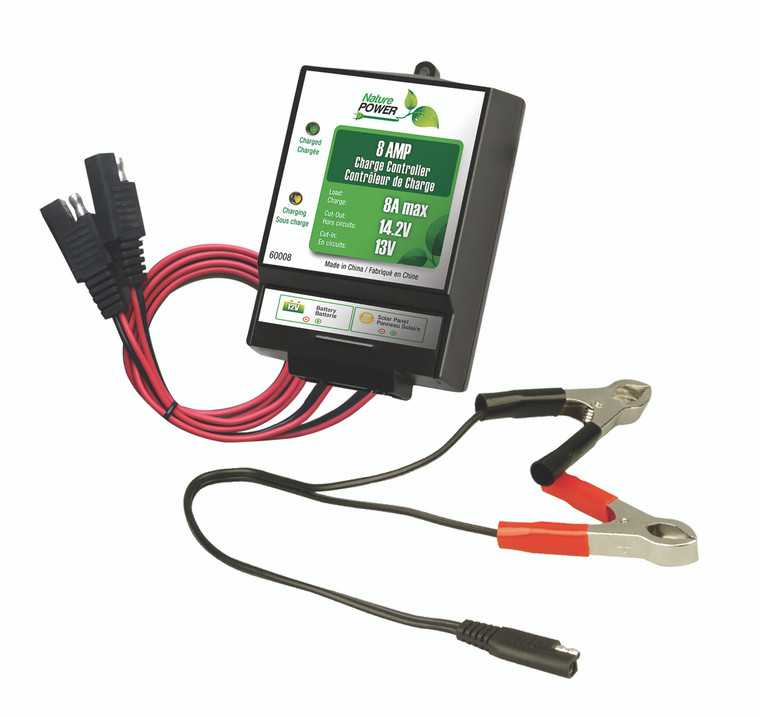Nature Power - 22-watt Amorphous Solar Panel Charging Kit With 8 Amp Charge Controller (42022)