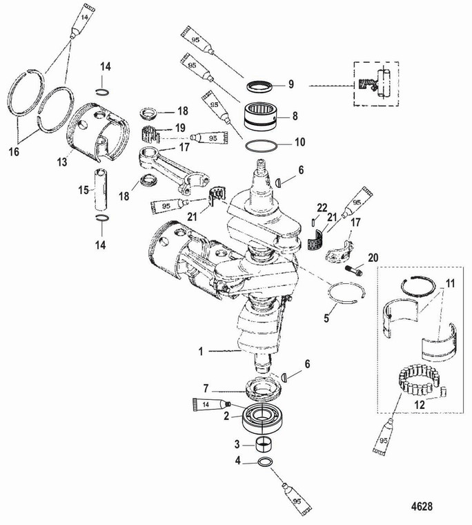 Quicksilver - Bearing-ball - Quicksilver (43011t)