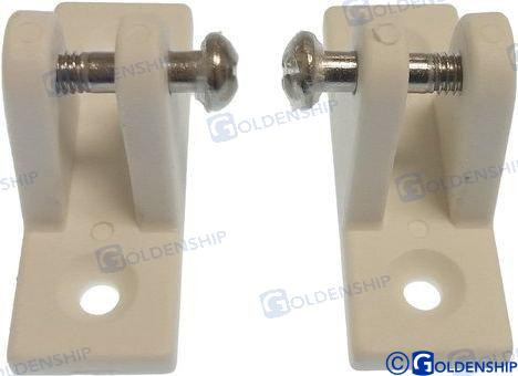Recmar - 90dg Deck Hinge Nyl Wht (2pk) (gs72238)