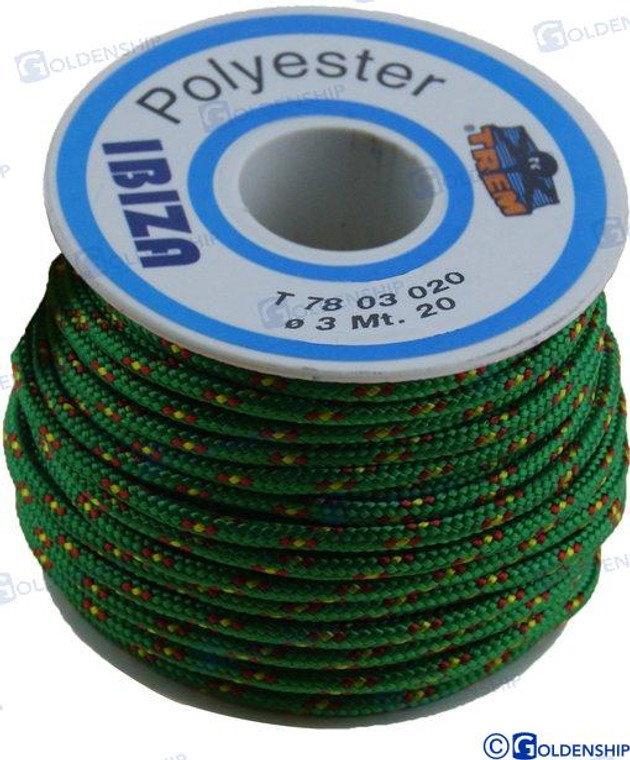 Recmar - Poly Braided Rope 3mmgn Ibiza (gs60155) Recmar - Poly Braided Rope 3mmgn Ibiza (gs60155)
