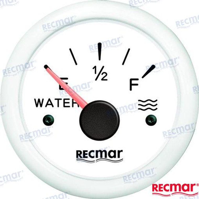 Recmar - Water Level Euro 0-190dg Wht (recky11300)