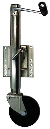 Redneck Trailer Supplies - Swivel Jack, 1200lb, Sidewind, 10" Lift, 6" Wheel, Redline, Boxed (264890)