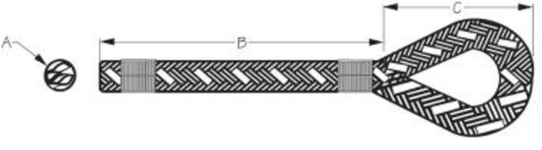 Sea Dog Marine - 2 Braid Nylon Dock Line 1/2x20' - Sea-dog Line (302112020bkt-1)