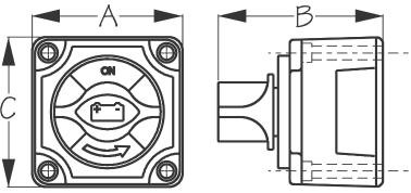 Sea Dog Marine - Battery Switch - Off/1/all/2 Knob (422760-1)