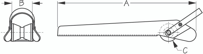 Sea Dog Marine - Bow Roller 2-15/16x19-1/4 W/flat (328064)