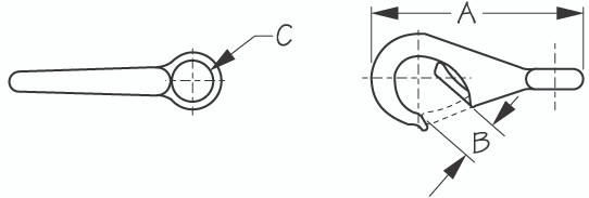 Sea Dog Marine - Brass Fast Eye Snap Size - 0 (139120-1)