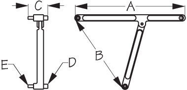Sea Dog Marine - Bronze Heavy Duty Hinged Deckplate Key (335680-1)