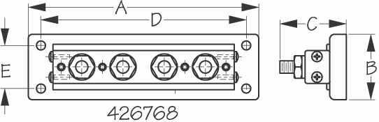 Sea Dog Marine - Buss Bar-brass 4 Standard Trmnl 60 (426768-1)