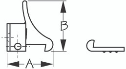 Sea Dog Marine - Chrome Brass Elbow Catch (222330-1)