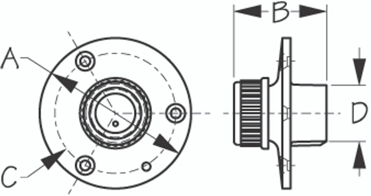 Sea Dog Marine - Chrome Brass Fresh Water Outlt (512120-1)