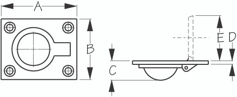 Sea Dog Marine - Chrome Brass Ring Pull - Small (222400-1)