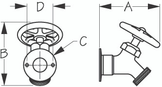 Sea Dog Marine - Chrome Brass Sillcock Wash Faucet (512220-1)