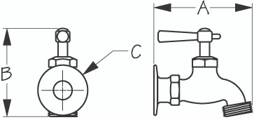 Sea Dog Marine - Chrome Brass Washdown Faucet (512210-1)