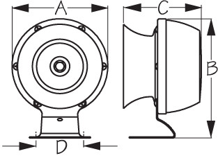 Sea Dog Marine - Chrome Bulldog Horn (431900-1)