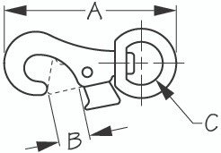 Sea Dog Marine - Chrome Zinc Bull Nose Snap (148333-1)