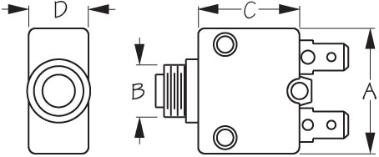 Sea Dog Marine - Mini Thermal Circuit Breaker - Sea-dog Line - 420815m (420815m-1)