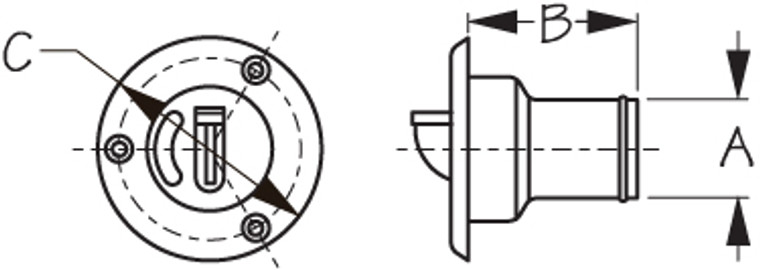 Sea Dog Marine - Nylon Flip Cap Deck Fill Oil - (357032) Sea Dog Marine - Nylon Flip Cap Deck Fill Oil - (357032)