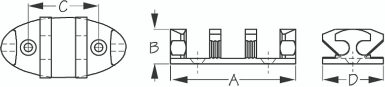 Sea Dog Marine - Nylon Zig Zag Cleat 3-1/2" (043540-1) Sea Dog Marine - Nylon Zig Zag Cleat 3-1/2" (043540-1)