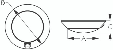 Sea Dog Marine - Plastic Led Dome Light 4 (401757-1)