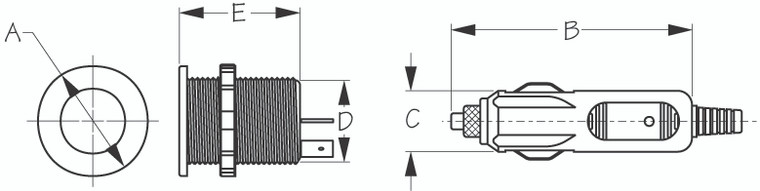 Sea Dog Marine - Power Skt / Skt & Cap 12v (426115-1)