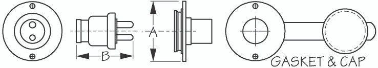 Sea Dog Marine - Replaces Cap F/426142 Cable Outlet (426149-1)