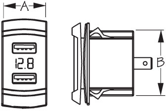 Sea Dog Marine - Rocker Dual Usb Skts (426527-1)