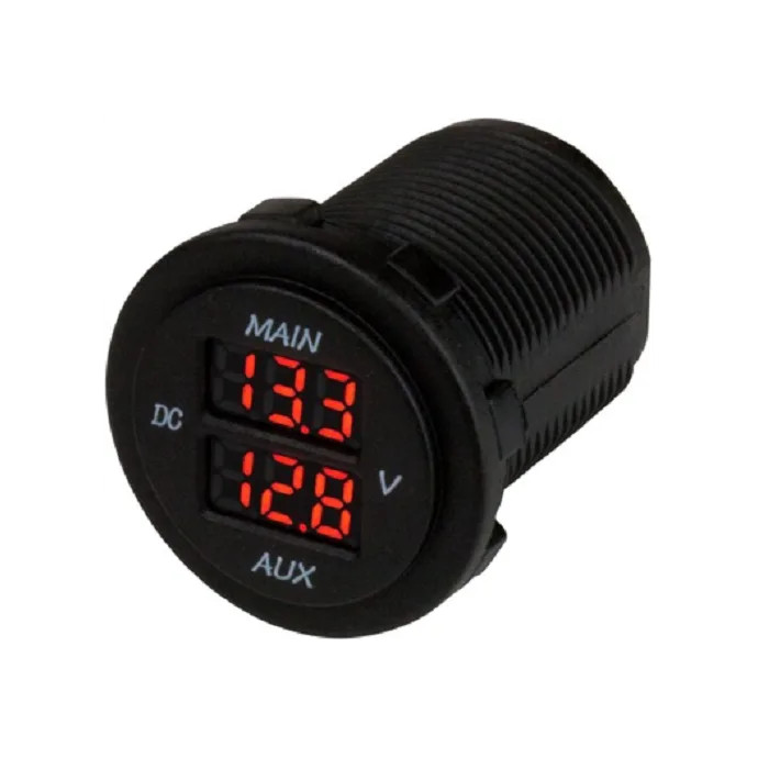 Sea Dog Marine - Round Voltage Meter Dual 10vdc (421616-1)