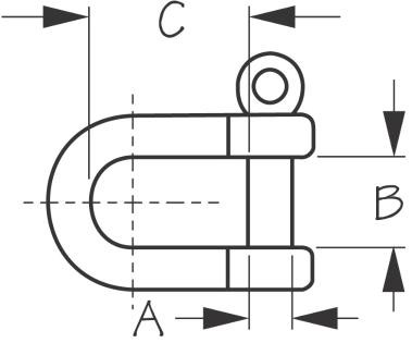 Sea Dog Marine - Stainless Steel 316 D Shackle 1/2" (147112)