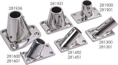 Sea Dog Marine - Stainless Steel 45dg Rectangular Base 7/8" (281450-1)