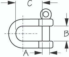 Sea Dog Marine - Stainless Steel Cast 316 D Shackle - 3/16" (147004-1)