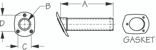 Sea Dog Marine - Stainless Steel Flush Mount Rod Holder Cast (325236-1)